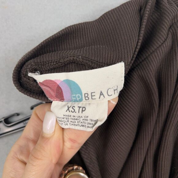 Free People Dress Womens Extra Small Java Salina Maxi Ribbed Halter FP Beach - Picture 6 of 16